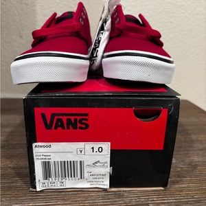 VANS Atwood suede chili pepper kids size 1